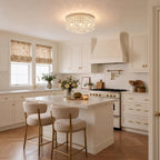 39CM Chrome Semi Flush Mount Ceiling Light Fitting