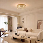 39CM Chrome Semi Flush Mount Ceiling Light Fitting
