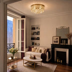 39CM Chrome Semi Flush Mount Ceiling Light Fitting