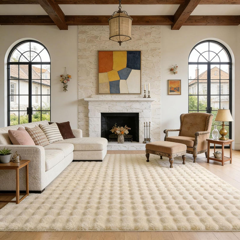 3d Bubble Washable Large Rugs Living Room