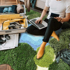 3d Moss Rug Shag Carpet Leaf Area Bathroom