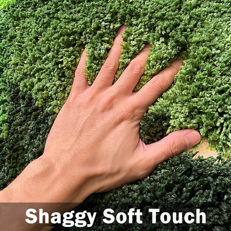 3d Moss Rug Shag Carpet Leaf Area Bathroom