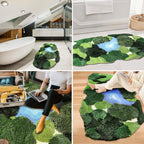 3d Moss Rug Shag Carpet Leaf Area Bathroom