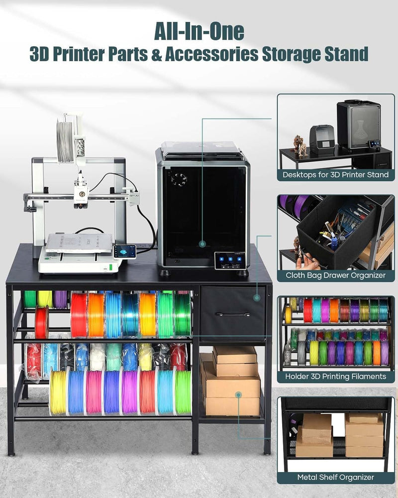 3d Printer Stand with Filaments Storage Table Filament