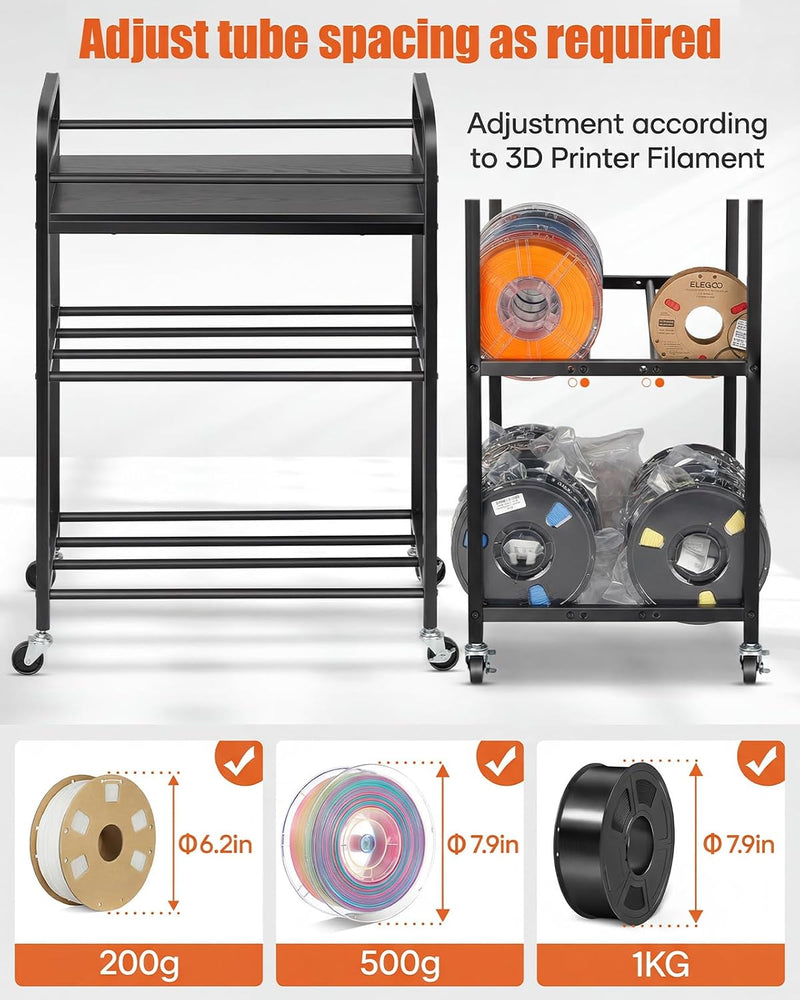 3d Printer Stand with Filaments Storage Table Filament