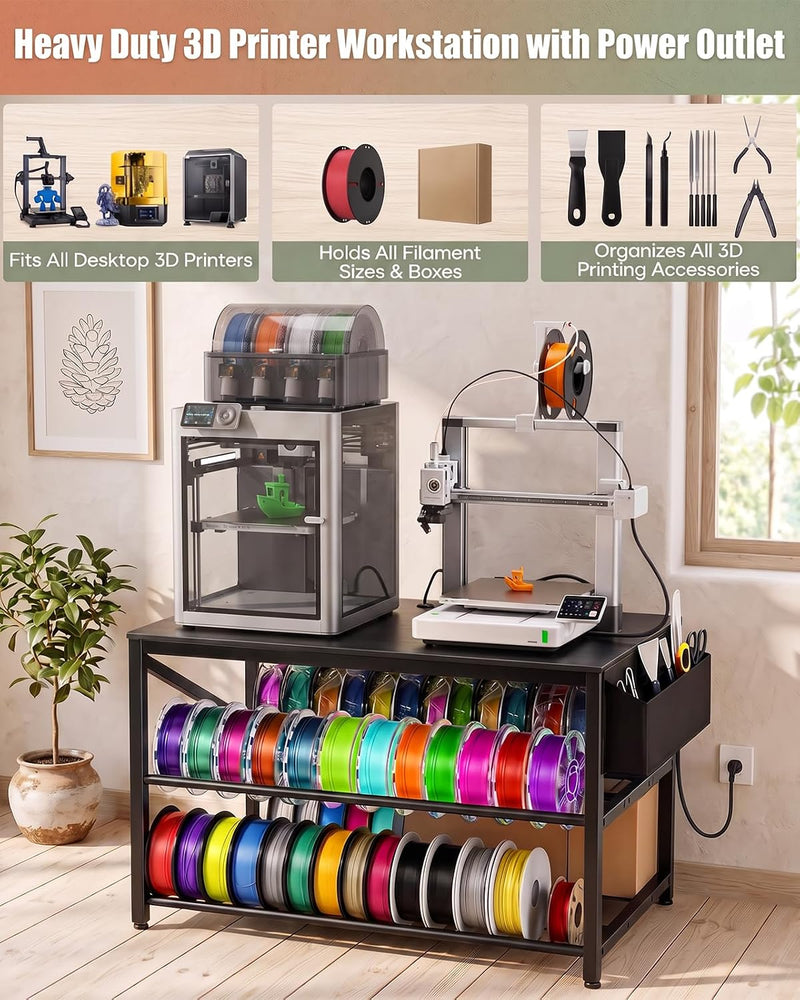 3d Printer Stand with Filaments Storage Table Filament