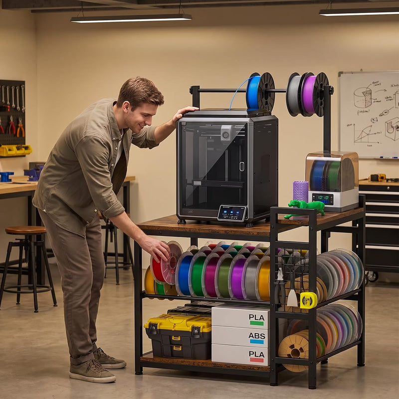 3d Printer Table with Filament Storage Rack