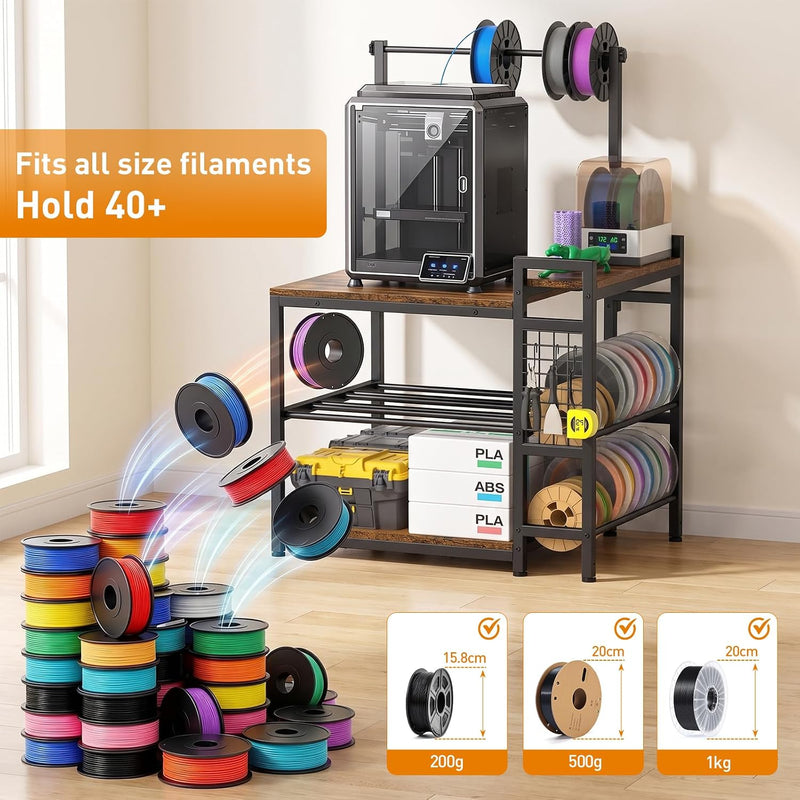3d Printer Table with Filament Storage Rack