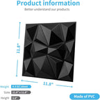 3d Wall Panels in Diamond Design 12"x12" Matt