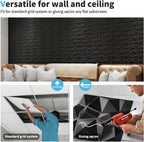 3d Wall Panels in Diamond Design 12"x12" Matt