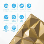3d Wall Panels in Diamond Design 12"x12" Matt