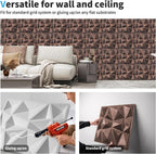 3d Wall Panels in Diamond Design 12"x12" Matt