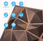 3d Wall Panels in Diamond Design 12"x12" Matt