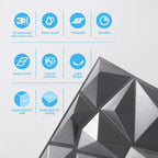 3d Wall Panels in Diamond Design 12"x12" Matt