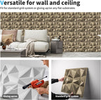 3d Wall Panels in Diamond Design 12"x12" Matt