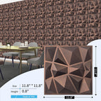 3d Wall Panels in Diamond Design 12"x12" Matt