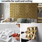 3d Wall Panels in Diamond Design 12"x12" Matt