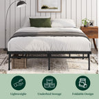 3FT Bed Frame 14.2'' Height Metal Base