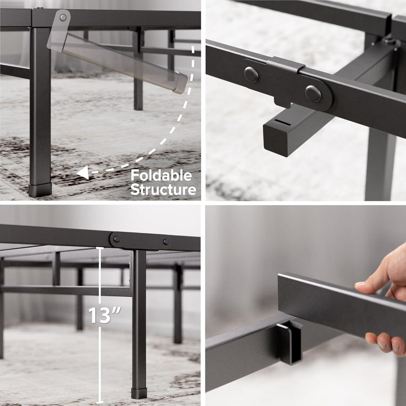Bed Frame 14.2'' Height Metal Base with Steel