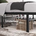 3FT Bed Frame 14.2'' Height Metal Base