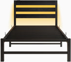 3FT Bed Frame with Charging Station and LED