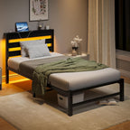 3FT Bed Frame with Charging Station and LED