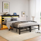 3FT Bed Frame with Charging Station and LED