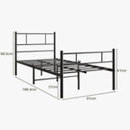 3FT Bed Frame with Headboard Solid Slatted Base