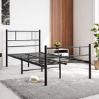 3FT Bed Frame with Headboard Solid Slatted Base