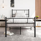 3FT Bed Frame with Headboard Solid Slatted Base