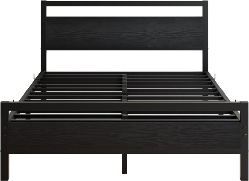 Bed Frame with Wood Headboard