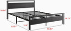 3FT Bed Frame with Wood Headboard