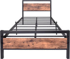 3FT Bed Frame with Wood Headboard