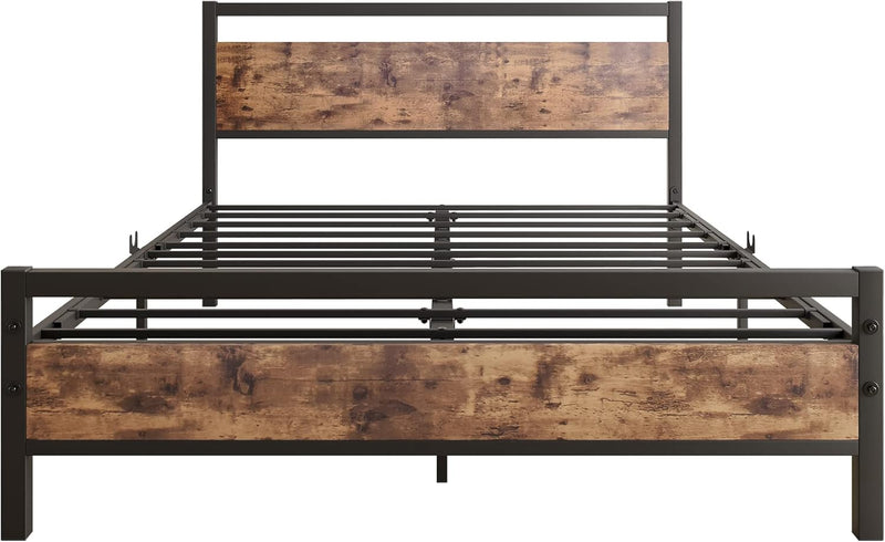 Bed Frame with Wood Headboard