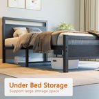 3FT Bed Frame with Wood Headboard