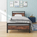 3FT Bed Frame with Wood Headboard