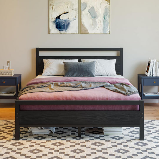 3FT Bed Frame with Wood Headboard