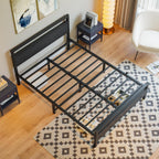 3FT Bed Frame with Wood Headboard