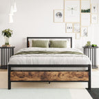 3FT Bed Frame with Wood Headboard