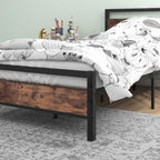 3FT Bed Frame with Wood Headboard