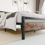 3FT Bed Frame with Wood Headboard