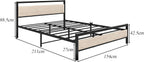 3FT Bed Frame with Wooden Headboard