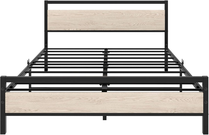 Bed Frame with Wooden Headboard