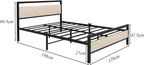 3FT Bed Frame with Wooden Headboard