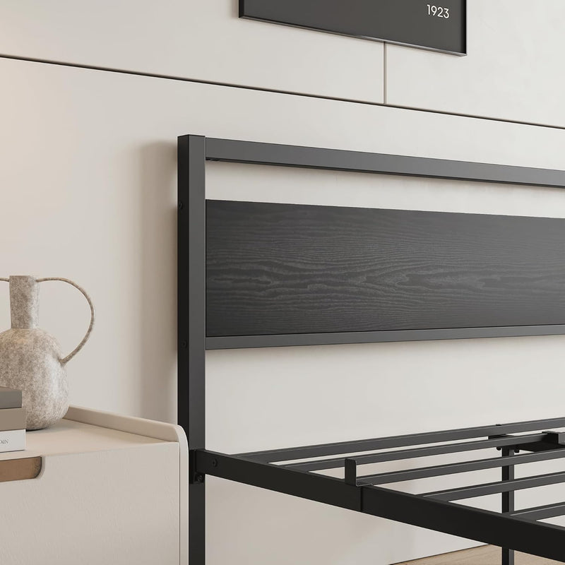 Bed Frame with Wooden Headboard