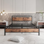 3FT Bed Frame with Wooden Headboard