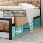 3FT Bed Frame with Wooden Headboard