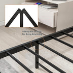 3FT Bed Frame with Wooden Headboard