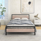 3FT Bed Frame with Wooden Headboard