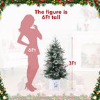 3FT Pre-Lit Christmas Tree Artificial Trees